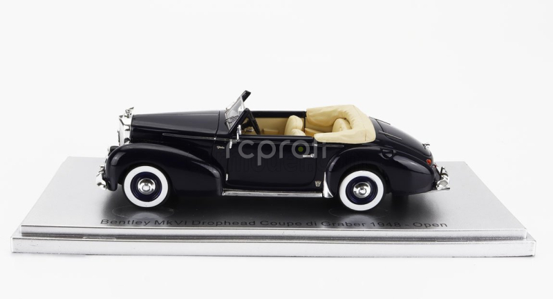 Kess-model Bentley Mkvi Drophead Coupe Graber Cabriolet Open 1948 1:43 Blue