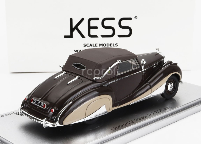 Kess-model Bentley Mkvi Franay Snb26bh Drophead Coupe Cabriolet Closed 1947 1:43 Hnědý Krém