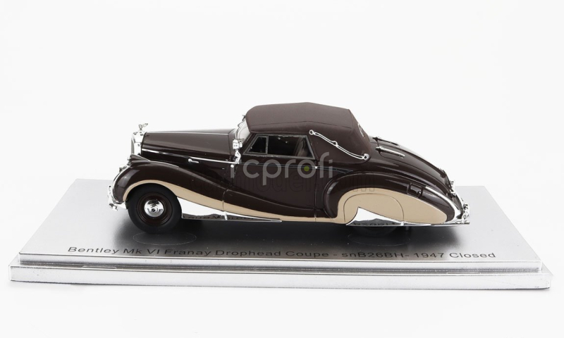 Kess-model Bentley Mkvi Franay Snb26bh Drophead Coupe Cabriolet Closed 1947 1:43 Hnědý Krém