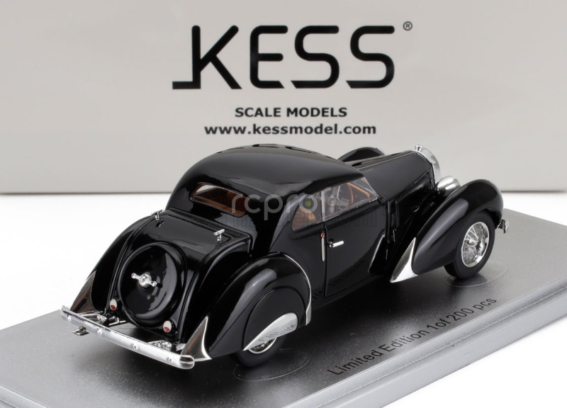 Kess-model Bugatti T57 Labourdette Vutotal Coupe 1936 1:43 Black