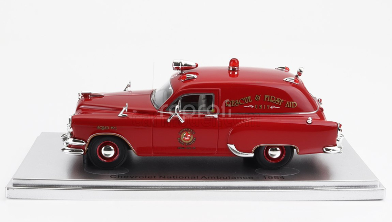 Kess-model Chevrolet National Ambulance Royal Oak Michigan Fire Protection Fire Engine 1954 1:43 Red