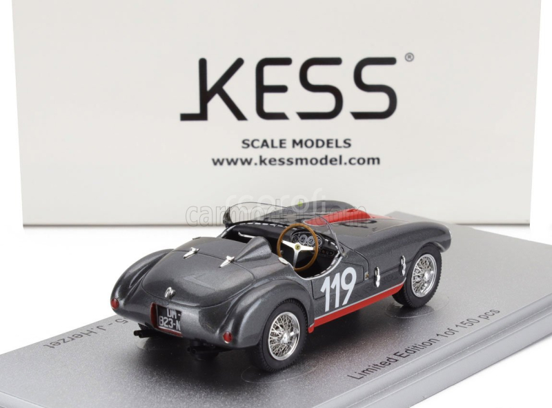 Kess-model Ferrari 166 Mm53 Spider Barquette Ch.0300m Vignale By Oblin N 119 Winner Coppa Sar 1955 1:43 Šedá Červená