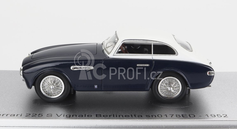 Kess-model Ferrari 225 S Sn.0178ed Vignale Berlinetta 1952 1:43 Modrá Bílá