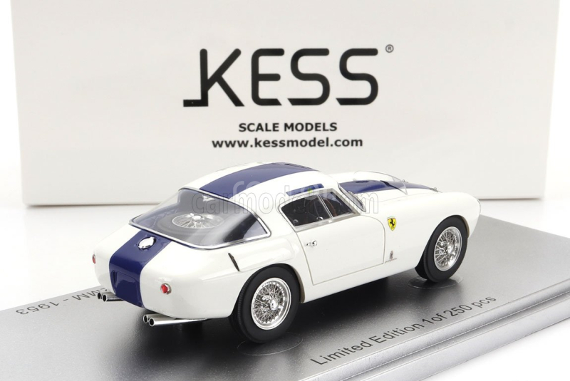 Kess-model Ferrari 250mm Sn0312mm Berlinetta Pininfarina 1953 1:43 Bílá Modrá