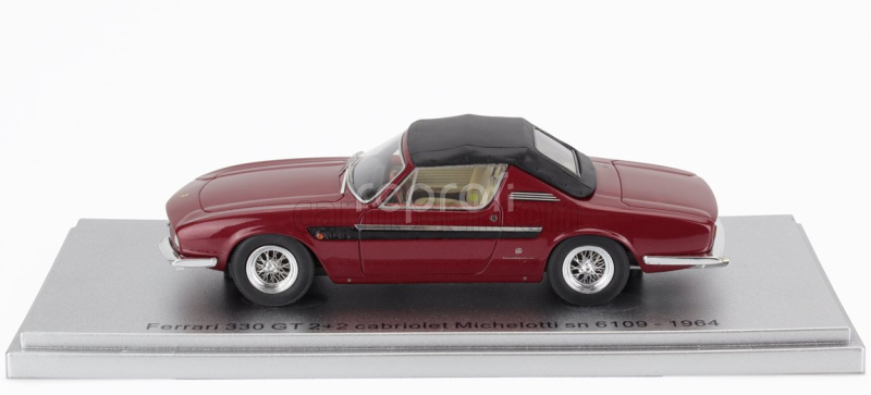 Kess-model Ferrari 330 Gt 2+2 Sn.6109 Michelotti Cabriolet Closed 1964 1:43 Bordeaux Black
