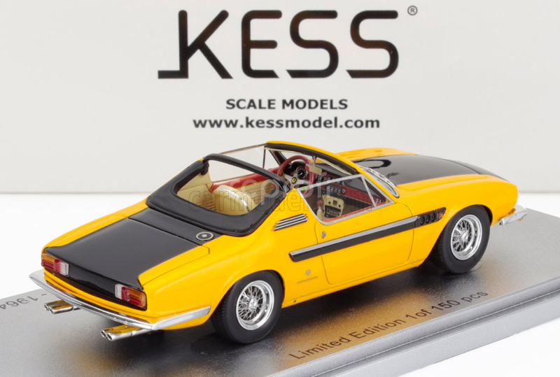 Kess-model Ferrari 330 Gt 2+2 Sn.6109 Michelotti Cabriolet Open 1964 1:43 Žlutá Černá