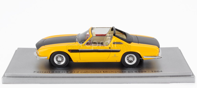 Kess-model Ferrari 330 Gt 2+2 Sn.6109 Michelotti Cabriolet Open 1964 1:43 Žlutá Černá