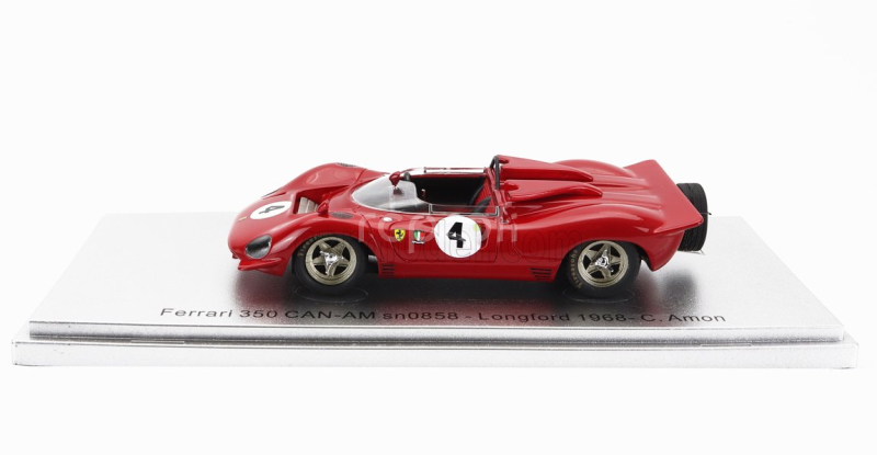 Kess-model Ferrari 350 P4 Spider Can-am S/n0858 N 4 Tasman Gp Longford 1968 C.amon 1:43 Red
