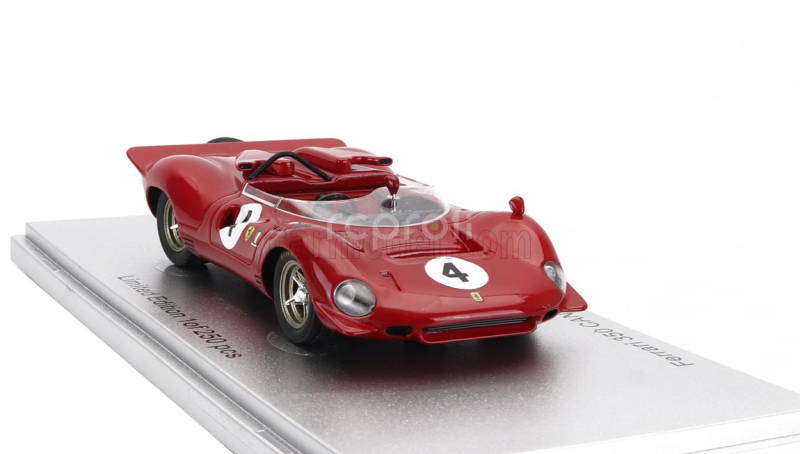 Kess-model Ferrari 350 P4 Spider Can-am S/n0858 N 4 Tasman Gp Longford 1968 C.amon 1:43 Red