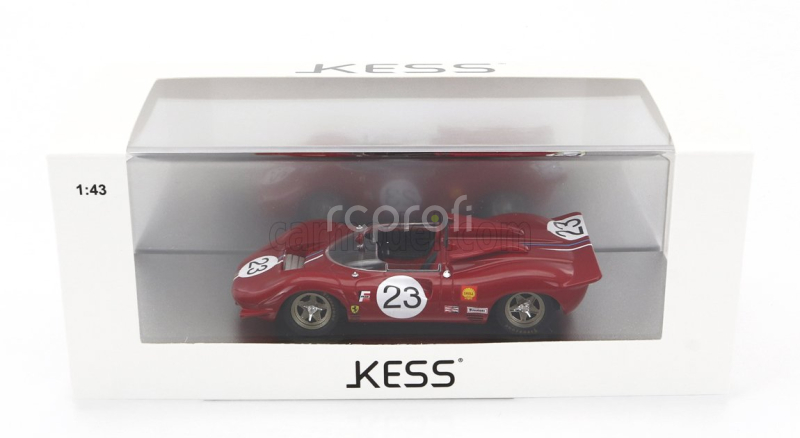 Kess-model Ferrari 350 P4 Spider Can-am S/n0860 N 23 Riverside Race 1967 C.amon 1:43 Red