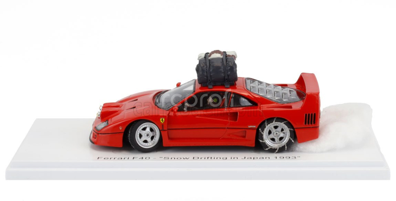 Kess-model Ferrari F40 Snow Drifting In Japan With Pilot Driver 1993 1:43 Red