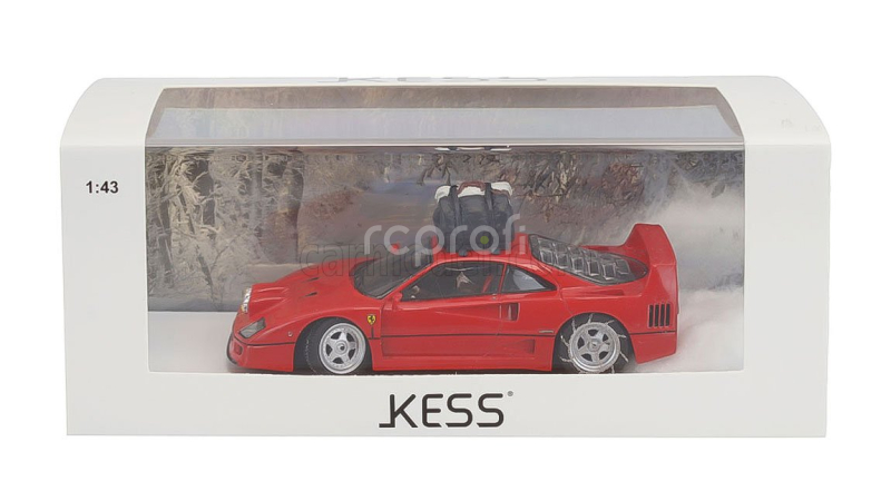 Kess-model Ferrari F40 Snow Drifting In Japan With Pilot Driver 1993 1:43 Red