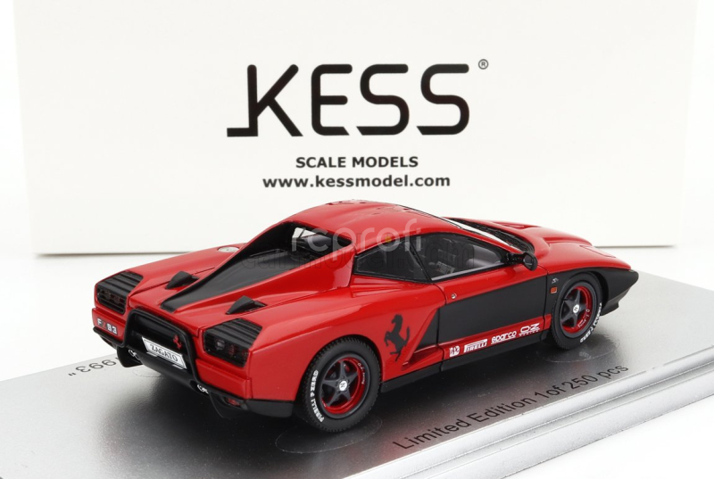 Kess-model Ferrari Zagato Fz93 Geneve Motorshow 1993 1:43 Červená Černá