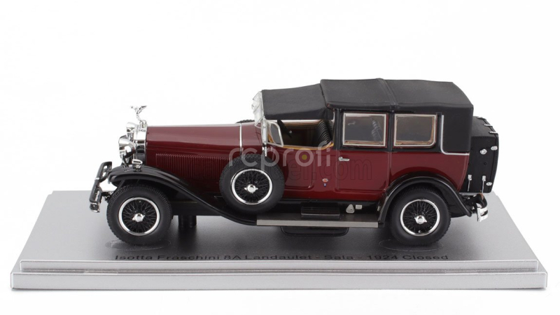 Kess-model Isotta fraschini Tipo 8a Landaulet Sala Semiconvertible Closed 1924 1:43 Bordeaux Black