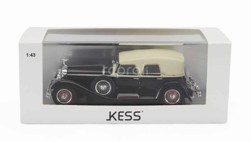 Kess-model Isotta fraschini Tipo 8a Ss Castagna Ch.1578 Cabriolet Closed 1930 1:43 Black Beige
