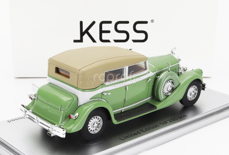 Kess-model Pierce arrow 124 Convertible Berline Sedan Le Baron Closed 1933 1:43 Světle Zelená