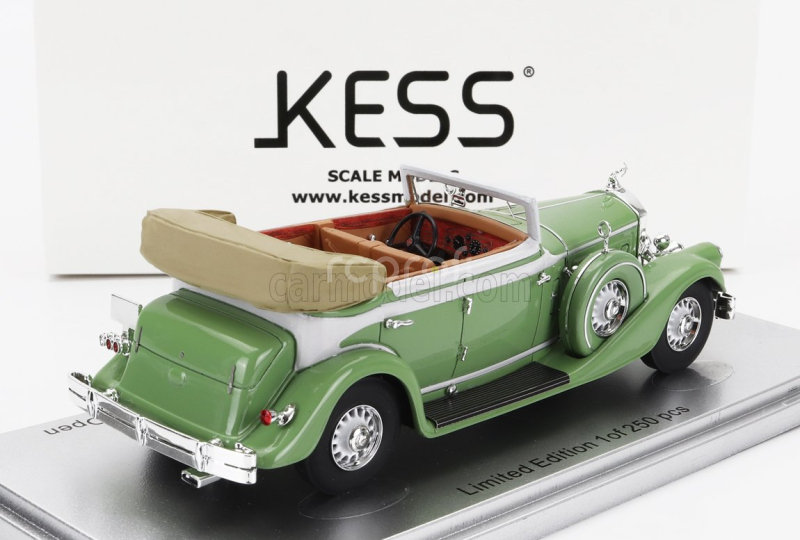 Kess-model Pierce arrow 124 Convertible Berline Sedan Le Baron Open 1933 1:43 Světle Zelená
