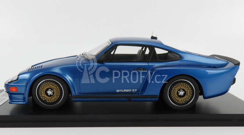 Kess-model Porsche 911 930 Biturbo 3.3 Almeras 1993 1:18 Blue Met