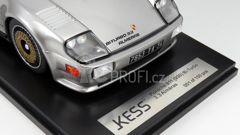 Kess-model Porsche 911 930 Biturbo 3.3 Almeras 1993 1:18 Silver