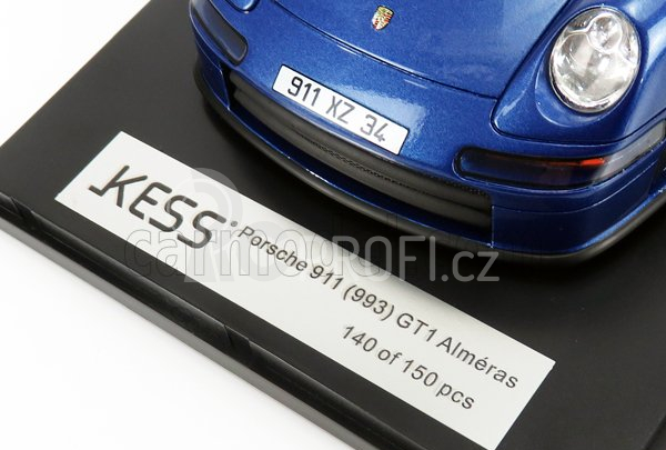 Kess-model Porsche 911 993 Gt1 Almeras 1:18 Blue Met