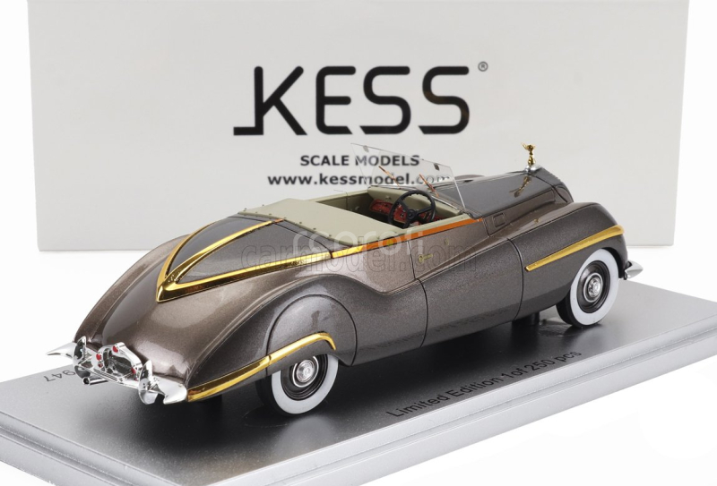Kess-model Rolls royce Phantom Iii Labourdette Vutotal Cabriolet Open 1947 1:43 Grey Gold Met