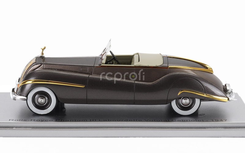 Kess-model Rolls royce Phantom Iii Labourdette Vutotal Cabriolet Open 1947 1:43 Grey Gold Met