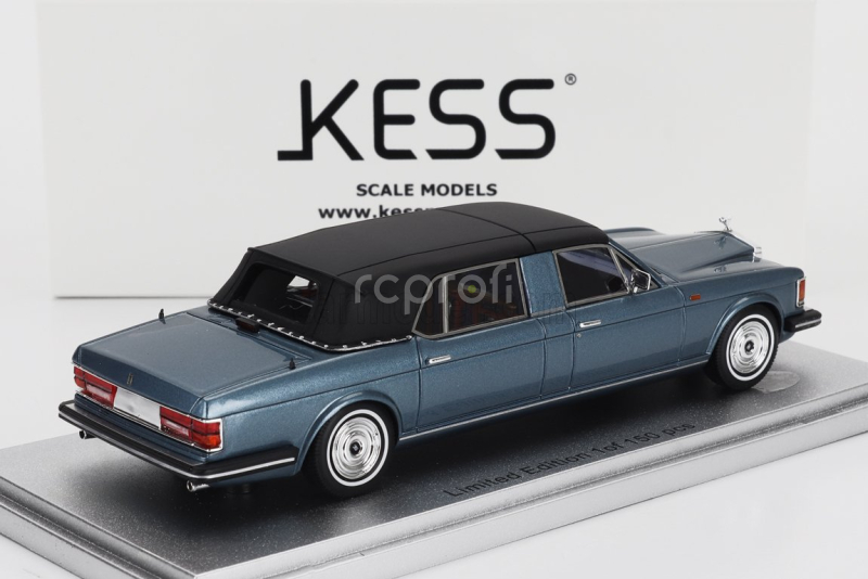Kess-model Rolls royce Silver Spur Landaulette Semicovertible Closed 1987 1:43 Modrá Met Černá