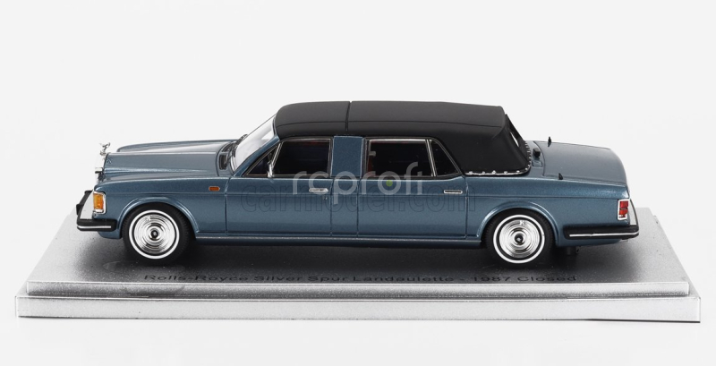 Kess-model Rolls royce Silver Spur Landaulette Semicovertible Closed 1987 1:43 Modrá Met Černá