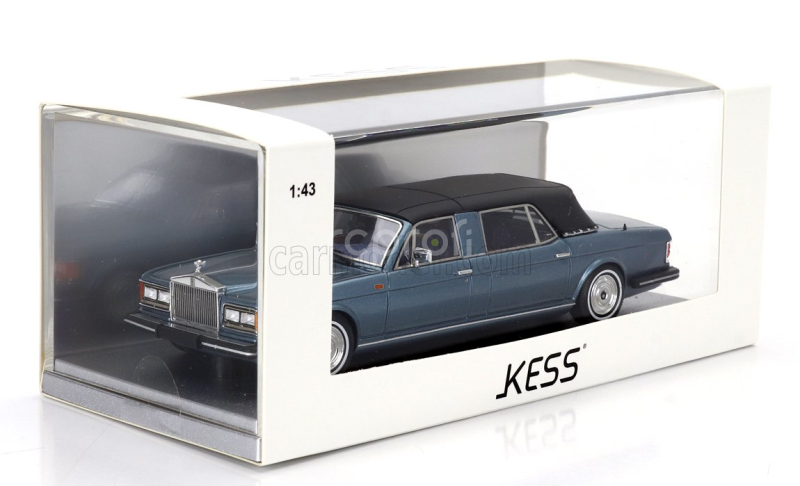 Kess-model Rolls royce Silver Spur Landaulette Semicovertible Closed 1987 1:43 Modrá Met Černá