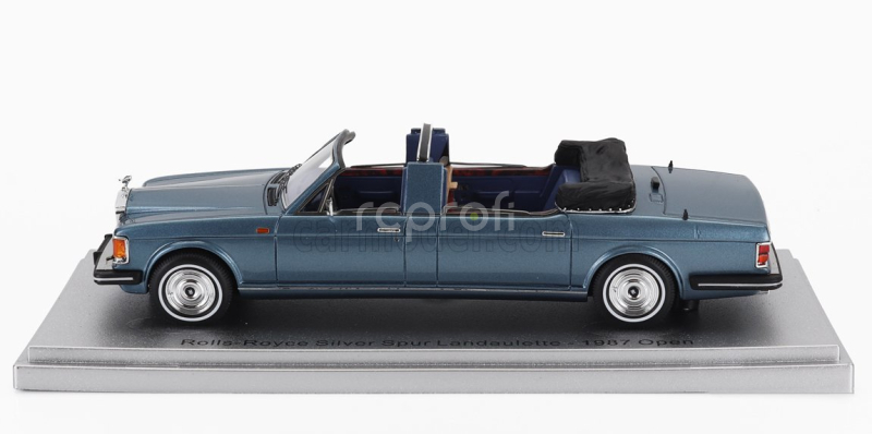 Kess-model Rolls royce Silver Spur Landaulette Semicovertible Open 1987 1:43 Modrá Met Černá