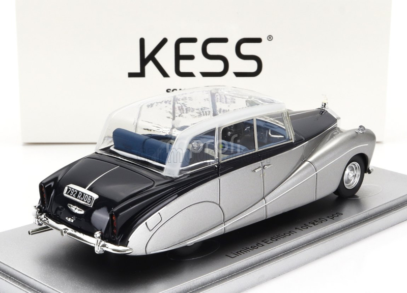 Kess-model Rolls royce Silver Wraith Perspex Top Saloon 1956 - Colour Made In 1964 For Movie - Joy House 1:43 Stříbrná Modrá