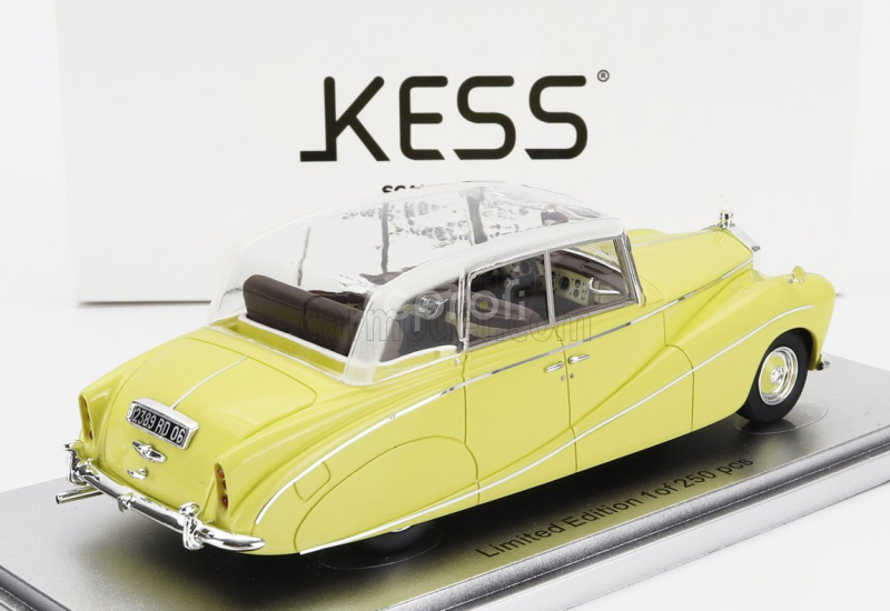 Kess-model Rolls royce Silver Wraith Perspex Top Saloon 1956 - Colour Made In 1968 1:43 Žlutá