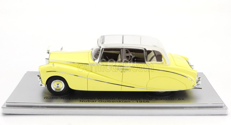 Kess-model Rolls royce Silver Wraith Perspex Top Saloon 1956 - Colour Made In 1968 1:43 Žlutá