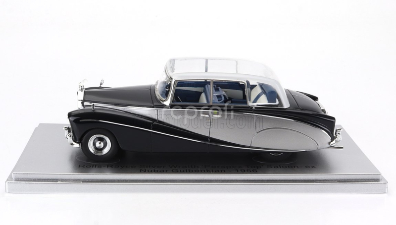 Kess-model Rolls royce Silver Wraith Perspex Top Saloon 1956 - Ex Nubar Gulbenkian 1:43 Modrá Stříbrná