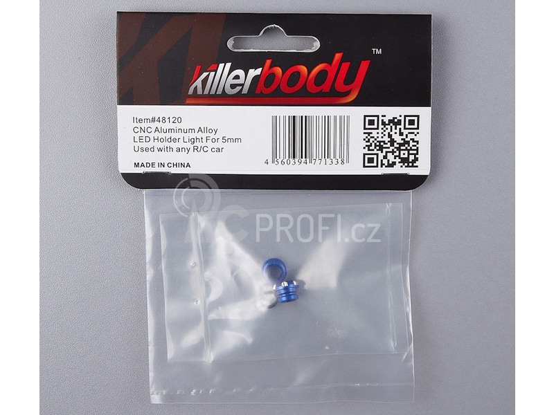 Killerbody držák LED 5mm hliníkový modrý