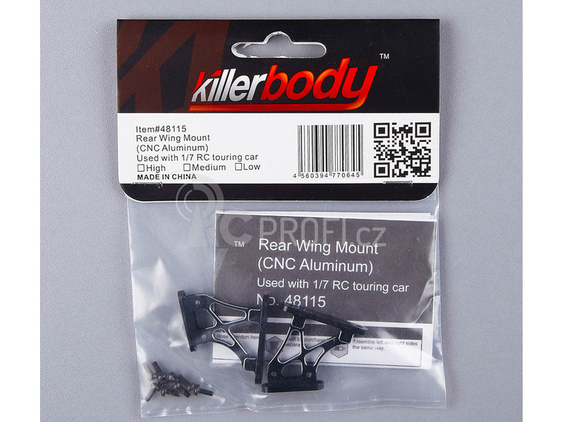 Killerbody vzpěry křídla hliníkové 1:7 střední černé