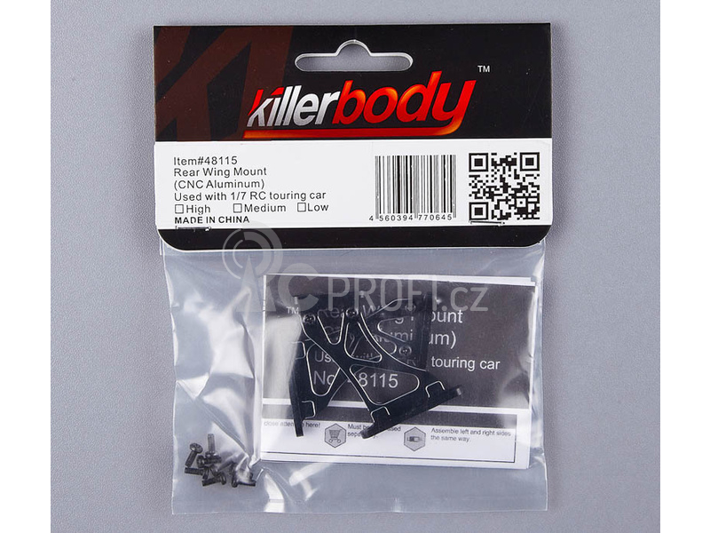 Killerbody vzpěry křídla hliníkové 1:7 vysoké černé
