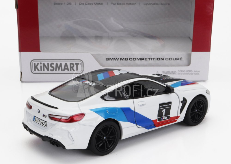 Kinsmart BMW 8-series M8 Competition Coupe (f92) 2020 1:32 Bílá Černá