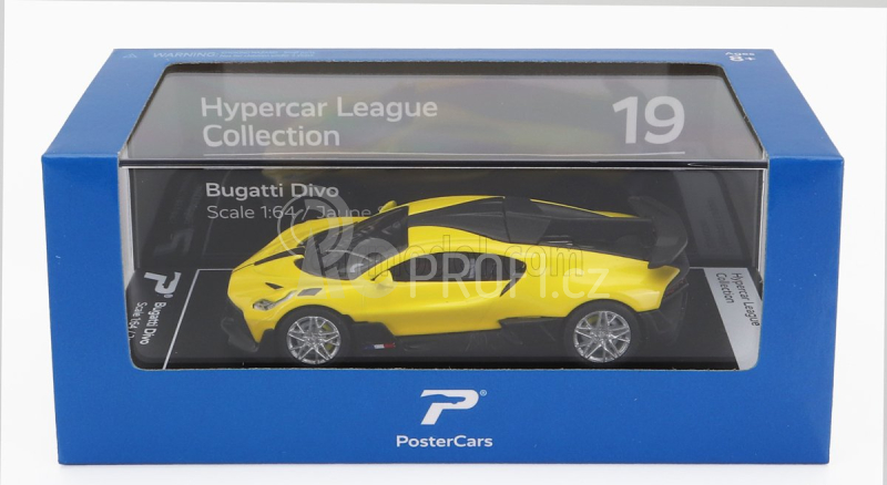 Kinsmart Bugatti Divo 2018 1:64 Žlutá Černá