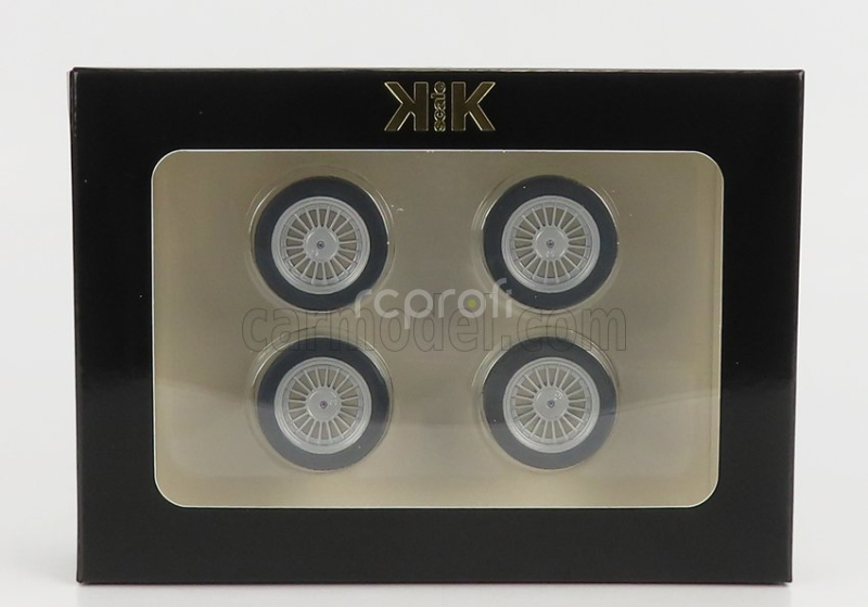 Kk-scale Accessories 4x  Wheels And Rims Set 18' For Bmw 3-series Alpina B6 3.5 (e30) 1988 1:18 Black