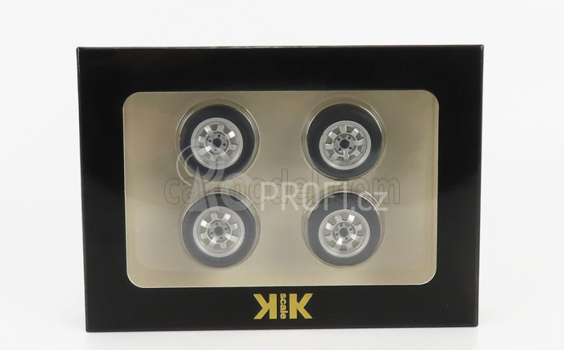 Kk-scale Accessories 4x  Wheels And Rims Set  For Porsche 924 Turbo 1986 1:18 Silver