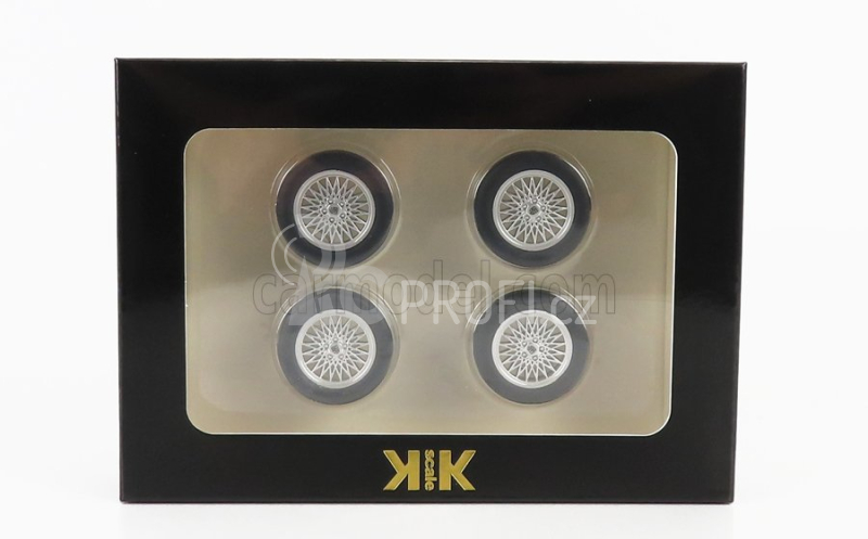 Kk-scale Accessories 4x  Wheels And Rims Set  For Porsche 924 Turbo 1986 1:18 Silver