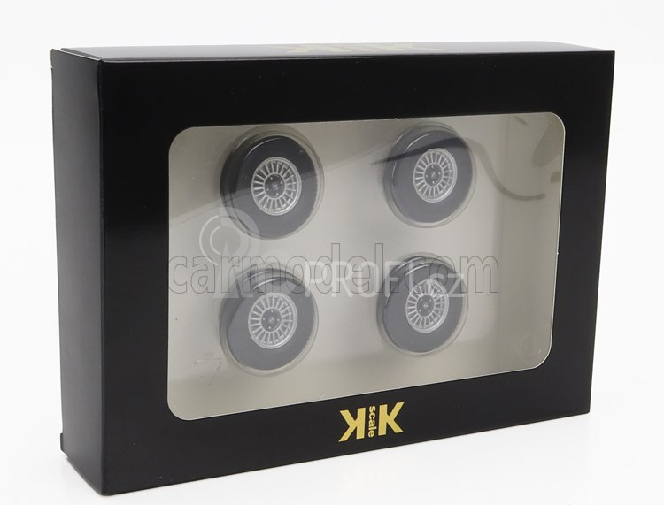Kk-scale Accessories Set 4x Wheels And Rims For Bmw 2002 Alpina 1971 1:18 Černá Stříbrná