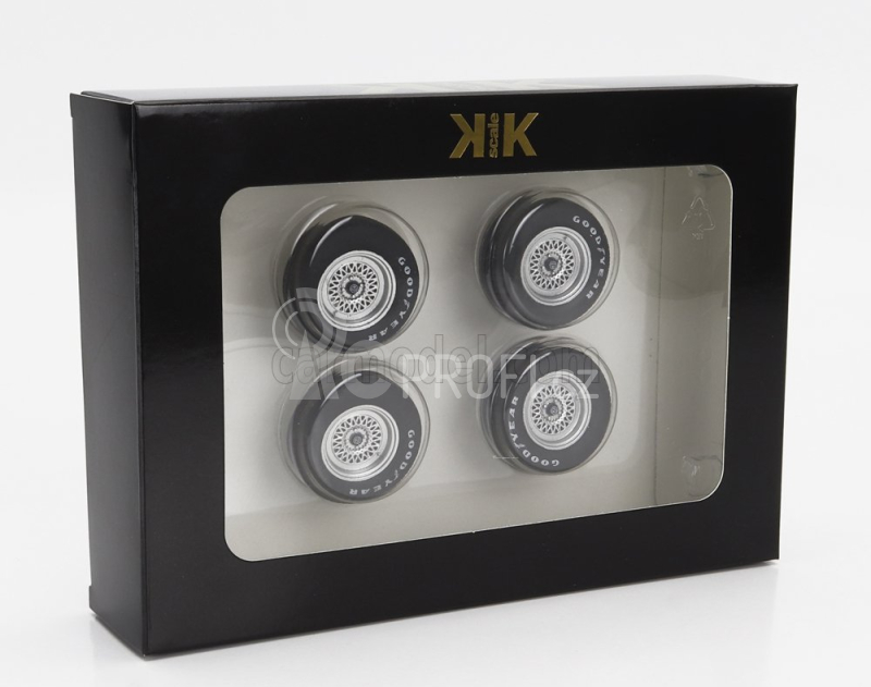 Kk-scale Accessories Set 4x Wheels And Rims For Esprit Turbo 1981 1:18 Černá Stříbrná