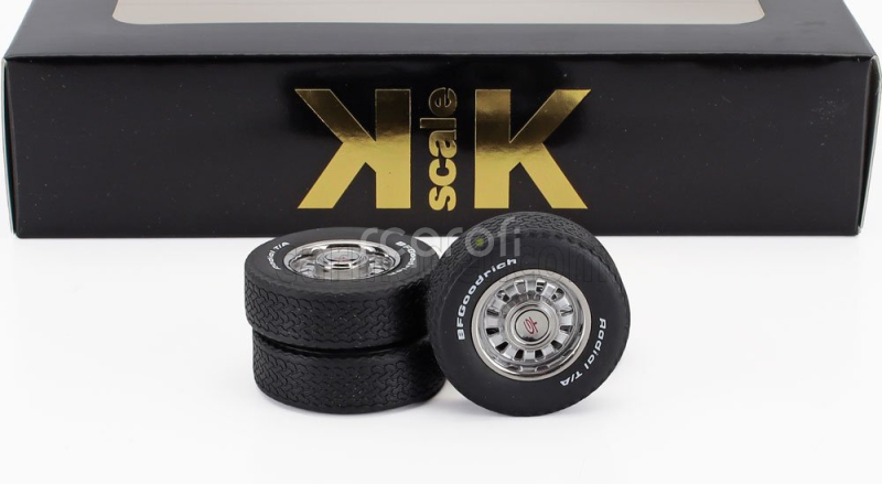 Kk-scale Accessories Set 4x Wheels And Rims For Ford Mustang 1968 1:18 Černý Chrom