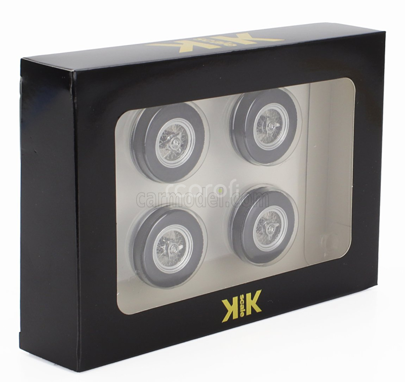 Kk-scale Accessories Set 4x Wheels And Rims For Ghibli Coupe 1969 1:18 Černý Chrom