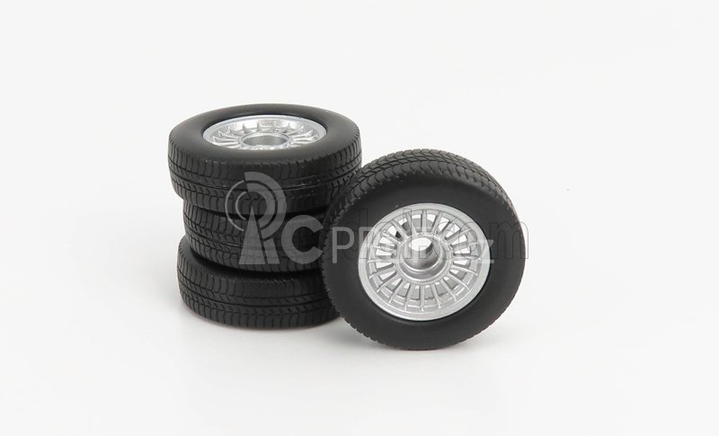 Kk-scale Accessories Set 4x Wheels And Tyre For 3-series 323i (e21) 1975 1:18 Černá Stříbrná