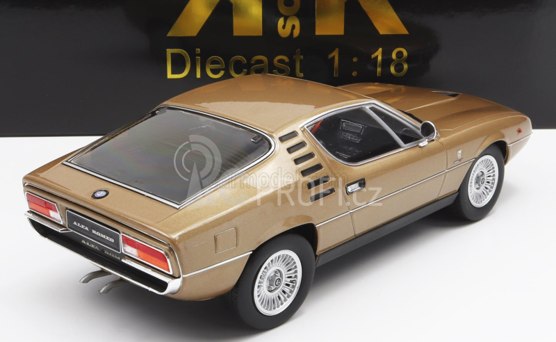 Kk-scale Alfa romeo Montreal Black Interior 1970 1:18 Brown Met