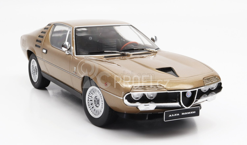 Kk-scale Alfa romeo Montreal Black Interior 1970 1:18 Brown Met