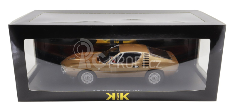 Kk-scale Alfa romeo Montreal Black Interior 1970 1:18 Brown Met
